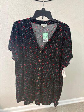 Cherry Print Blouse